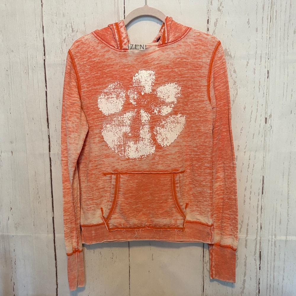 Women's Clemson Tiger Paw print Hoodie size Large